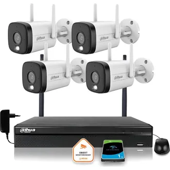 Sada 4 aktivních kamer Dahua IP s rozlišením 5MPx a WI-FI a IR LED až do vzdálenosti 30 m