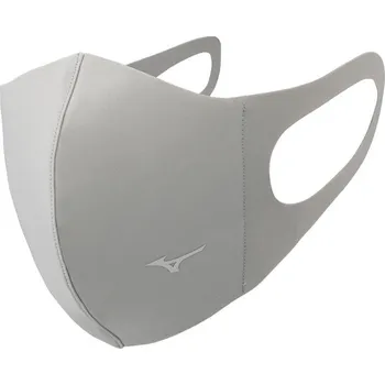 Pánské tričko Maska Mizuno Cover Face - silver grey Šedý (L)