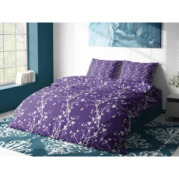 Povlečení Aaryans francouzské bavlněné povlečení Venuše fialové 220x200/70x90cm