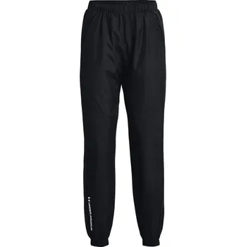 Dámské tenisové tepláky Under Armour Women's Rush Woven Pant - black/white Černý (S)