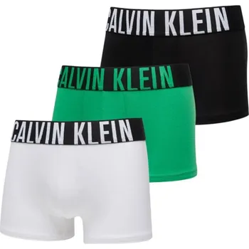 Boxerky Pánské boxerky Calvin Klein Trunk Intense Power 3P - white/black/blossom green Vícebarevný (M)
