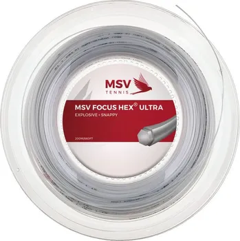 Struna na výplet tenisové rakety Tenisový výplet MSV Focus Hex Ultra (200 m) - white Bílý (1.10 mm)