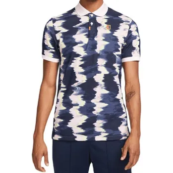 Pánské tričko Pánské tenisové polo tričko Nike Print Slim-Fit - pink foam Vícebarevný (S)