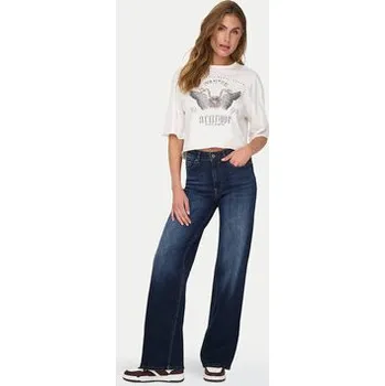 Dámské oblečení ONLY Jeansy Madison 15318405 Tmavomodrá Wide Leg XS_32