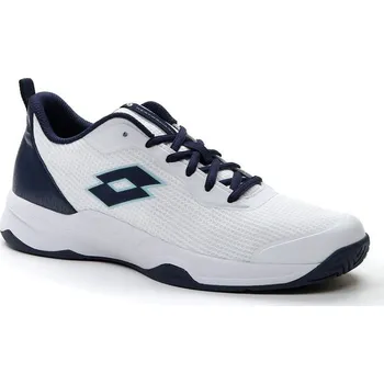 Pánské tenisky Pánská obuv Lotto Mirage 600 ALR - all white/navy blue Bílý, Modrý (46)
