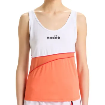 Dámský tenisový top Diadora L. Tank Icon W - vermillion orange Vícebarevný, Oranžový (L)