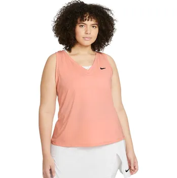 Dámský tenisový top Nike Court Dri-Fit Victory Tank Plus Line W - arctic orange/black/black Oranžový (2X)