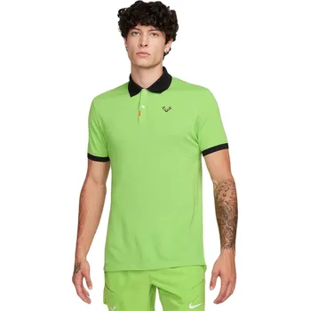 Pánské tričko Pánské tenisové polo tričko Nike Rafa Slim - action green/light lemon twist Zelený (S)