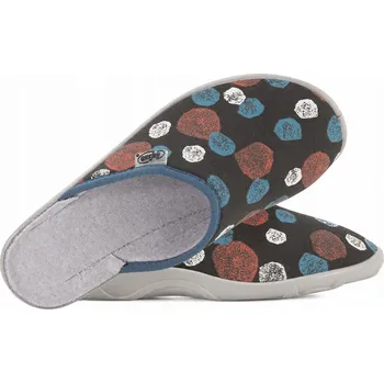 Dámské pantofle BEFADO 235D201 TEXTILNÍ DOMÁCÍ DÁMSKÉ PANTOFLE PANTOFLE SANDÁLE PU 38 Černá