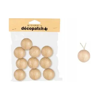 Vánoční dekorace Papírové Vánoční Baňky 3,5 cm sada ks NO063C, Decopatch