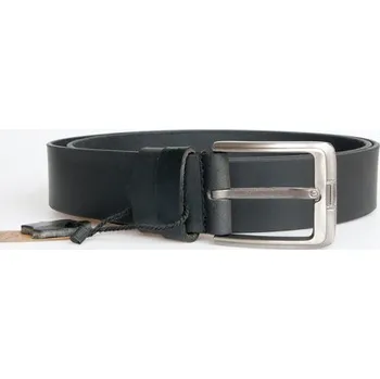 Opasek Matně černý kožený opasek 140 cm dlouhý z pevné 3,5 mm silné kůže 38 mm široký