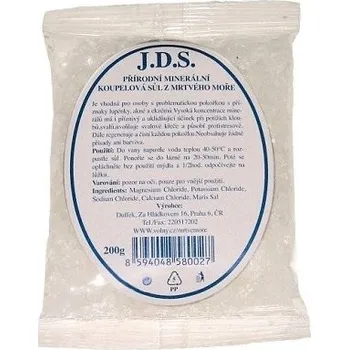 Koupelová sůl J.D.S. Minerální koupelová sůl z Mrtvého moře, 200g