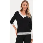 Luisa Moretti Dámské bambusové pyžamo ROZALIE Barva: Černá, Velikost: XL