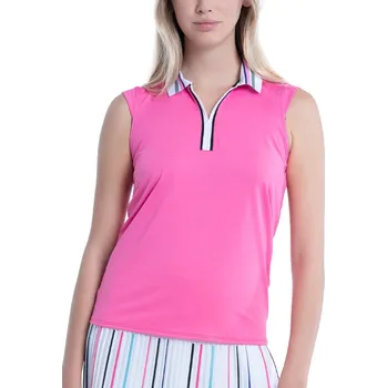 Dámský tenisový top Lucky in Love Prep It Up Icon Tank - taffy Růžový (M)