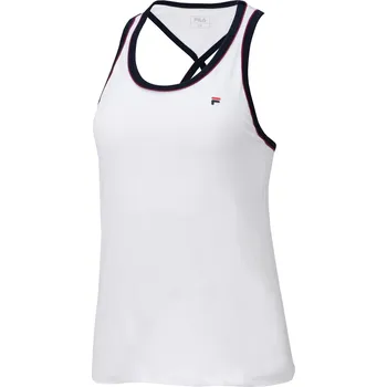 Dámský tenisový top Fila Top Jodie - white/navy comb Bílý (XL)
