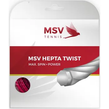 Raketový sport Tenisový výplet MSV Hepta Twist (12 m) - red Červený (1.25 mm)