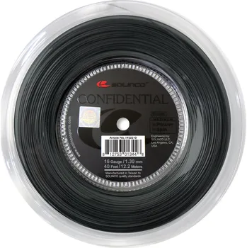 Struna na výplet tenisové rakety Tenisový výplet Solinco Confidential (200 m) Šedý (1.25 mm)