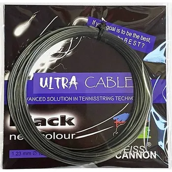 Struna na výplet tenisové rakety Tenisový výplet Weiss Cannon Ultra Cable (12 m) - black Černý (1.23 mm)