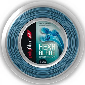 Tenis Tenisový výplet Polyfibre Hexablade (200 m) - blue Modrý (1.20 mm)