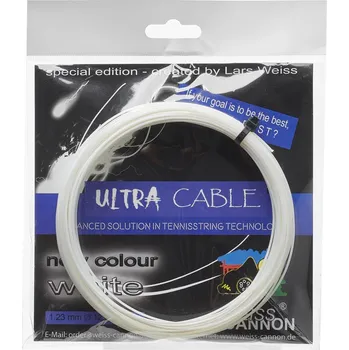 Struna na výplet tenisové rakety Tenisový výplet Weiss Cannon Ultra Cable (12 m) - white Bílý (1.23 mm)