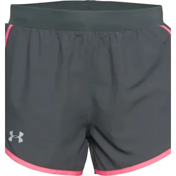 Dámské kraťasy Dámské tenisové kraťasy Under Armour Wome's UA Fly-By 2.0 Shorts - pitch gray/cerise Šedý (S)