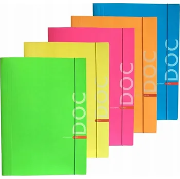 DESKY s gumou A4 PAPÍROVÉ mix FLUORESCENČNÍCH BAREV BARBARA 10 kusů
