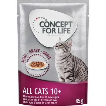Krmivo pro kočku 24x85g Concept for Life - All Cats 10+ - v omáčce