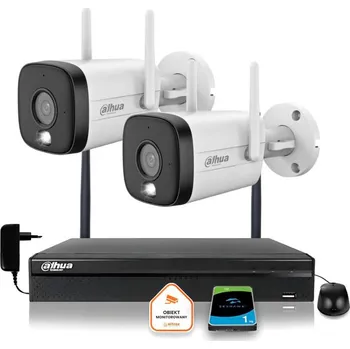 Sada 2 aktivních kamer Dahua IP s rozlišením 5MPx a WI-FI a IR LED až do vzdálenosti 30 m