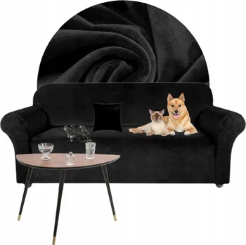 Napínací potah Potah na pohovku (kanape) Domidekor černý