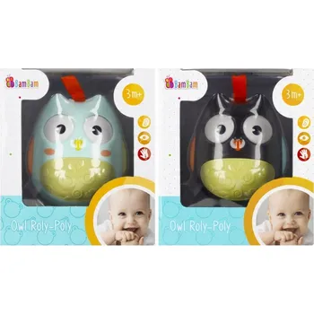 Hračka pro nejmenší Hračka ZRUČNOSTNÍ Panáček Vstaváček SOVIČKA pro malé děti Míč Bam Bam