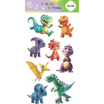 Odstranitelné tetování Smyvatelné tetování Dino 10x20 cm Happy Color