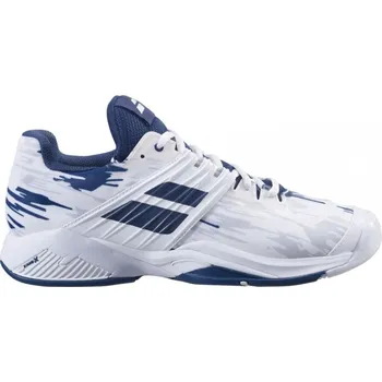 Pánská sportovní obuv Pánská obuv Babolat Propulse Fury All Court Men - white/estate blue Modrý, Bílý (46)