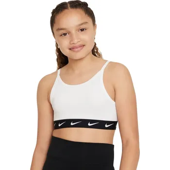 Podprsenka Podprsenky Nike Girls Dri-Fit One Sports - white/black Bílý (M)