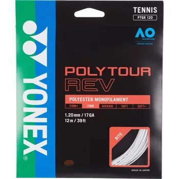 Struna na výplet tenisové rakety Tenisový výplet Yonex Poly Tour Rev (12 m) Bílý (1.30 mm)