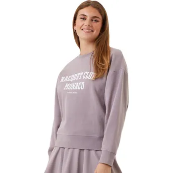 Dámská mikina Dámská tenisová mikina Björn Borg Ace Boyfriend Crew - purple dove Fialový (S)