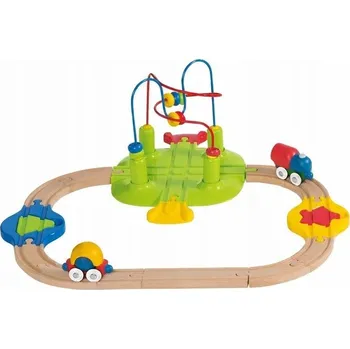 Dřevěná hračka Playtive Junior Můj první dřevěný vláček, vláčkodráha pro děti 18m+