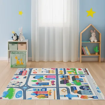Koberec do dětského pokoje 120x170 město