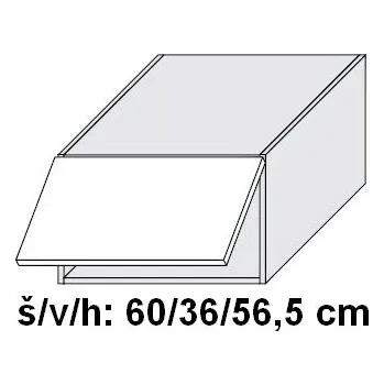 Kuchyňská skříňka Kuchyňská skříňka horní SILVER+ CRAFT OAK W6B/60 - lava