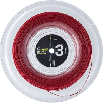 Struna na výplet tenisové rakety Tenisový výplet Gosen G-Spin 3 (220m) Červený (1.23)