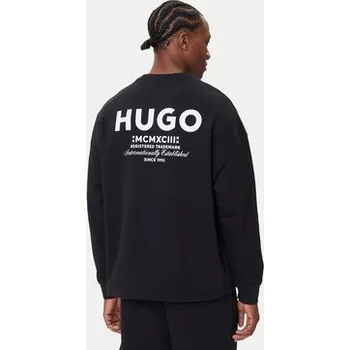 Pánské oblečení HUGO Mikina Naviu 50510732 Černá Loose Fit M