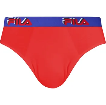 Boxerky Pánské boxerky Fila Brief Elastic Logo 1P - red Červený (XL)