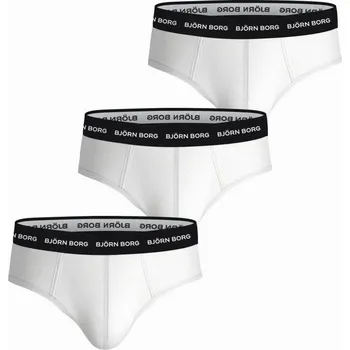 Boxerky Pánské boxerky Björn Borg Essential Brief 3P Bílý (S)