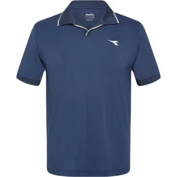 Pánské tričko Pánské tenisové polo tričko Diadora Short Sleeve Icon Modrý (M)