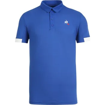 Pánské tričko Pánské tenisové polo tričko Le Coq Sportif TENNIS Polo SS No.5 M - cobalt Modrý (S)