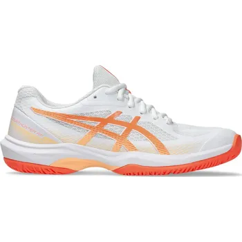 Dámská sálová obuv Dámská obuv na badminton/squash Asics Court Hunter FF - white/vivid coral Bílý (40,5)