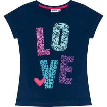 Chlapecké tričko Dívčí tričko - Winkiki WJG 11018, tmavě modrá Barva: Modrá tmavě, Velikost: 146
