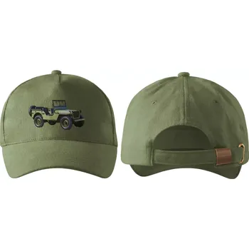 Kšiltovka vojenská army kšiltovka Jeep Willys MB 1943 khaki (vojenská , khaki , kšiltovka, armádní , pokrývka , army)