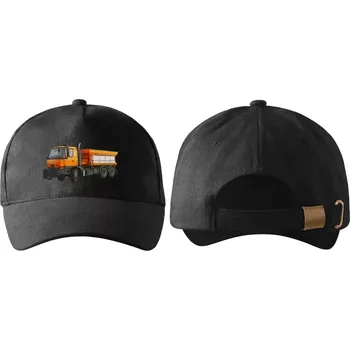 Kšiltovka kšiltovka s nákladním autem SYPAČ cestáři a silničáři černá (kšiltovka , pokrývka hlavy , dopravní technika)
