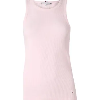 Dámský tenisový top Tommy Hilfiger Slim Rib Tank Růžový (XS)