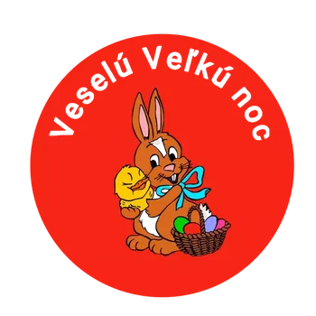 Samolepící etiketa Samolepící etiketa velikonoční ZAJÍČEK 3,5 cm - slovenská